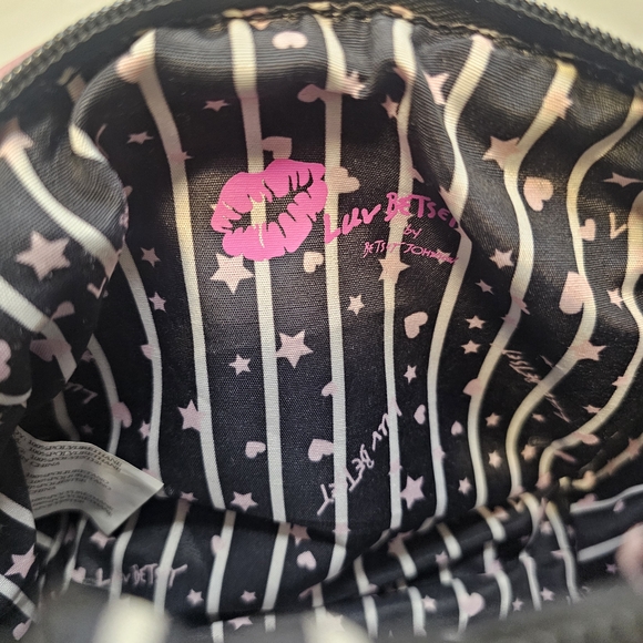 Betsey Johnson Mauve and Black Quilted Handbag - Picture 8 of 8